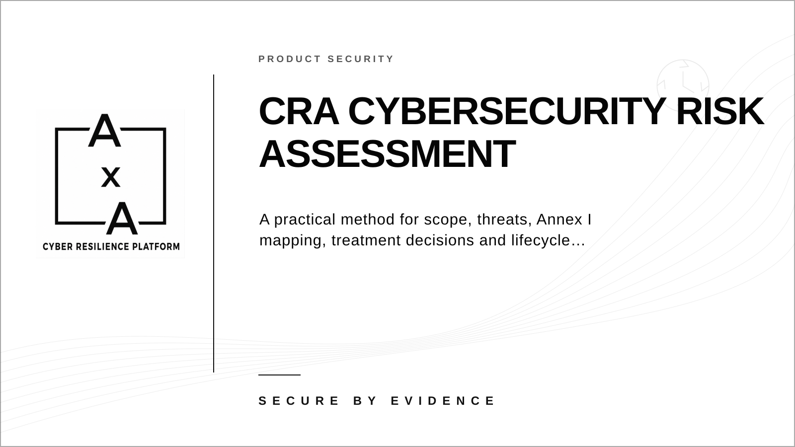 AA-sec cover graphic showing a practical Cyber Resilience Act cybersecurity risk assessment workflow