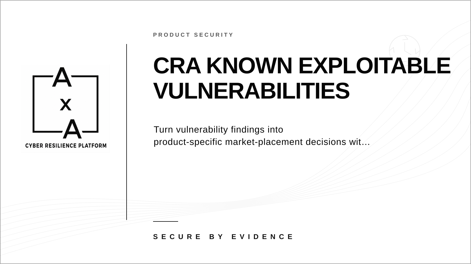 Cover graphic showing a product release gate linked to vulnerability findings, exploitability analysis and retained security evidence.